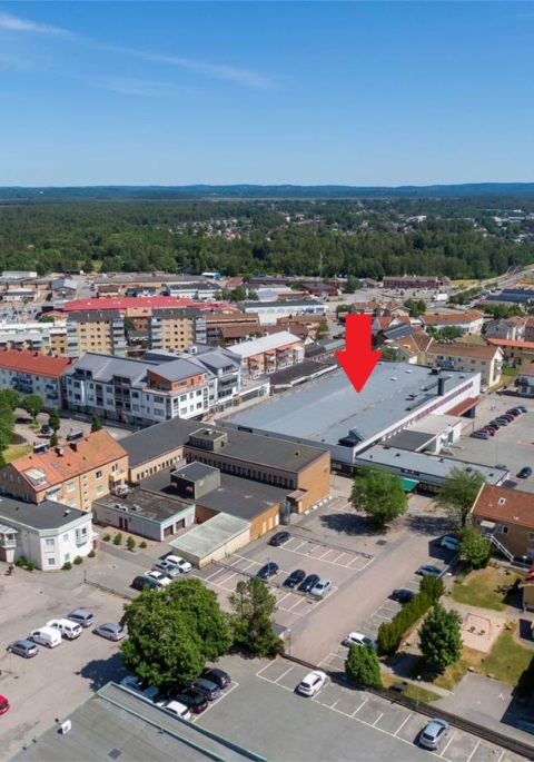 Butikslokal 1 350 m² i centrala Gislaved – för stormarknad, outlet eller utförsäljning